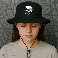 Daddy Shark Puzzles Autism Awareness Bucket Hat thumb 3