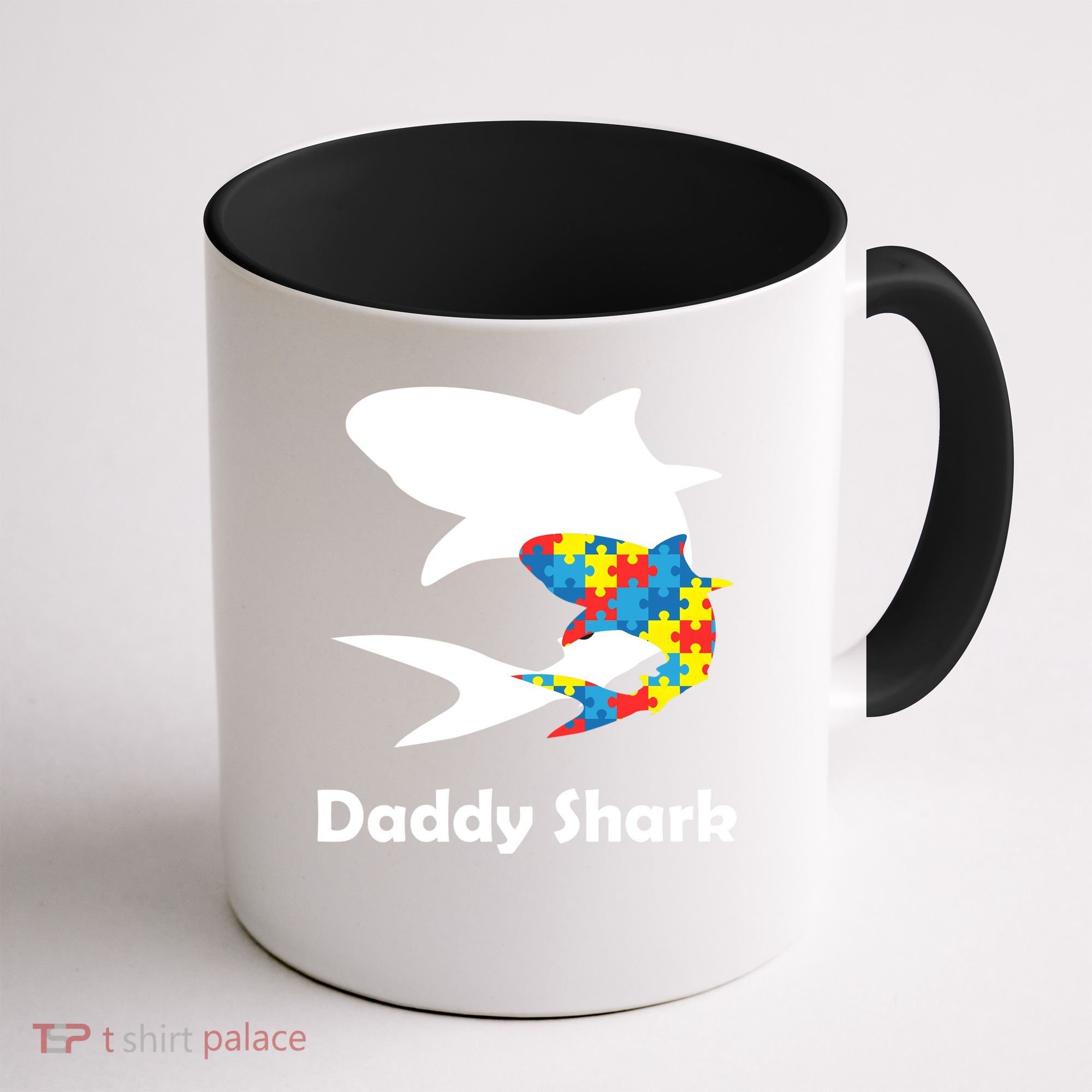 Daddy Shark Puzzles Autism Awareness Coffee Mug