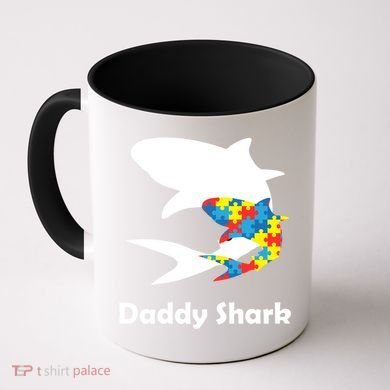 Daddy Shark Puzzles Autism Awareness Coffee Mug