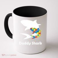 Daddy Shark Puzzles Autism Awareness Coffee Mug thumb 0