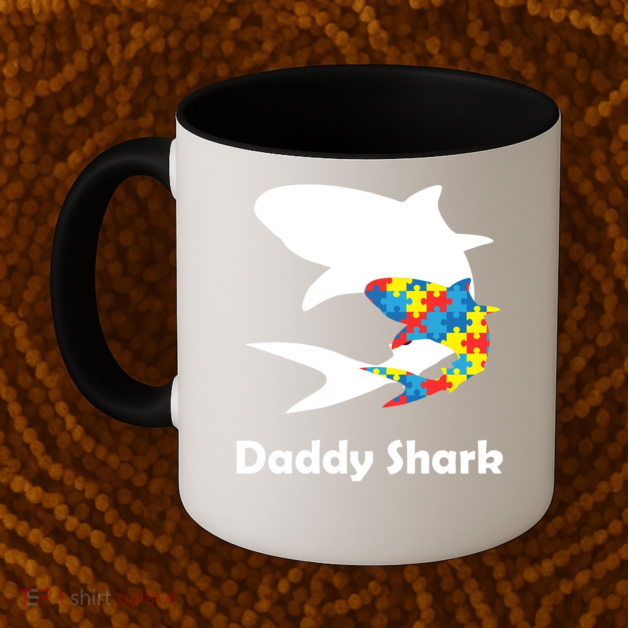 Daddy Shark Puzzles Autism Awareness Coffee Mug