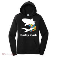 Daddy Shark Puzzles Autism Awareness Women's Hoodie thumb 0