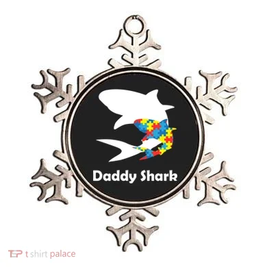 Daddy Shark Puzzles Autism Awareness Ornament