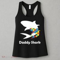 Daddy Shark Puzzles Autism Awareness Women's Tank Top thumb 3