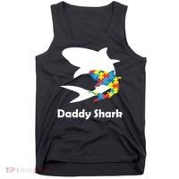 Daddy Shark Puzzles Autism Awareness Tank Top thumb 0