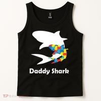 Daddy Shark Puzzles Autism Awareness Tank Top thumb 2