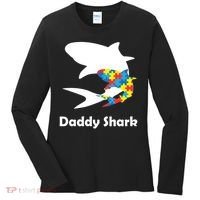 Daddy Shark Puzzles Autism Awareness Women's Long Sleeve Shirt thumb 0