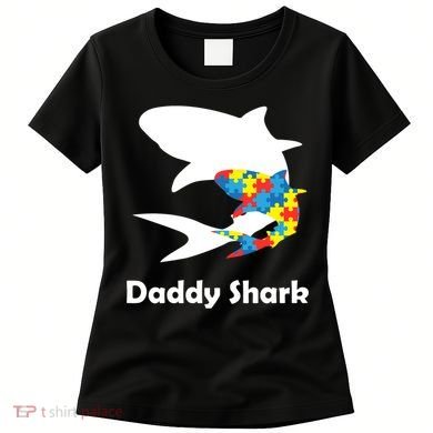 Daddy Shark Puzzles Autism Awareness Women's T-Shirt