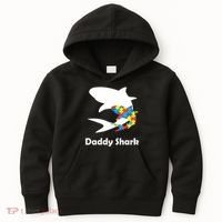 Daddy Shark Puzzles Autism Awareness Kids Hoodie thumb 0