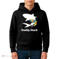 Daddy Shark Puzzles Autism Awareness Kids Hoodie thumb 4