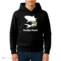 Daddy Shark Puzzles Autism Awareness Kids Hoodie thumb 4