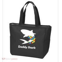 Daddy Shark Puzzles Autism Awareness Tote Bag thumb 3