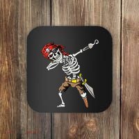 Dabbing Skeleton Pirate Halloween Kids Jolly Roger Pirate Coaster thumb 0
