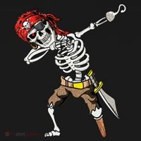 Dabbing Skeleton Pirate Halloween Kids Jolly Roger Pirate Coaster thumb 2