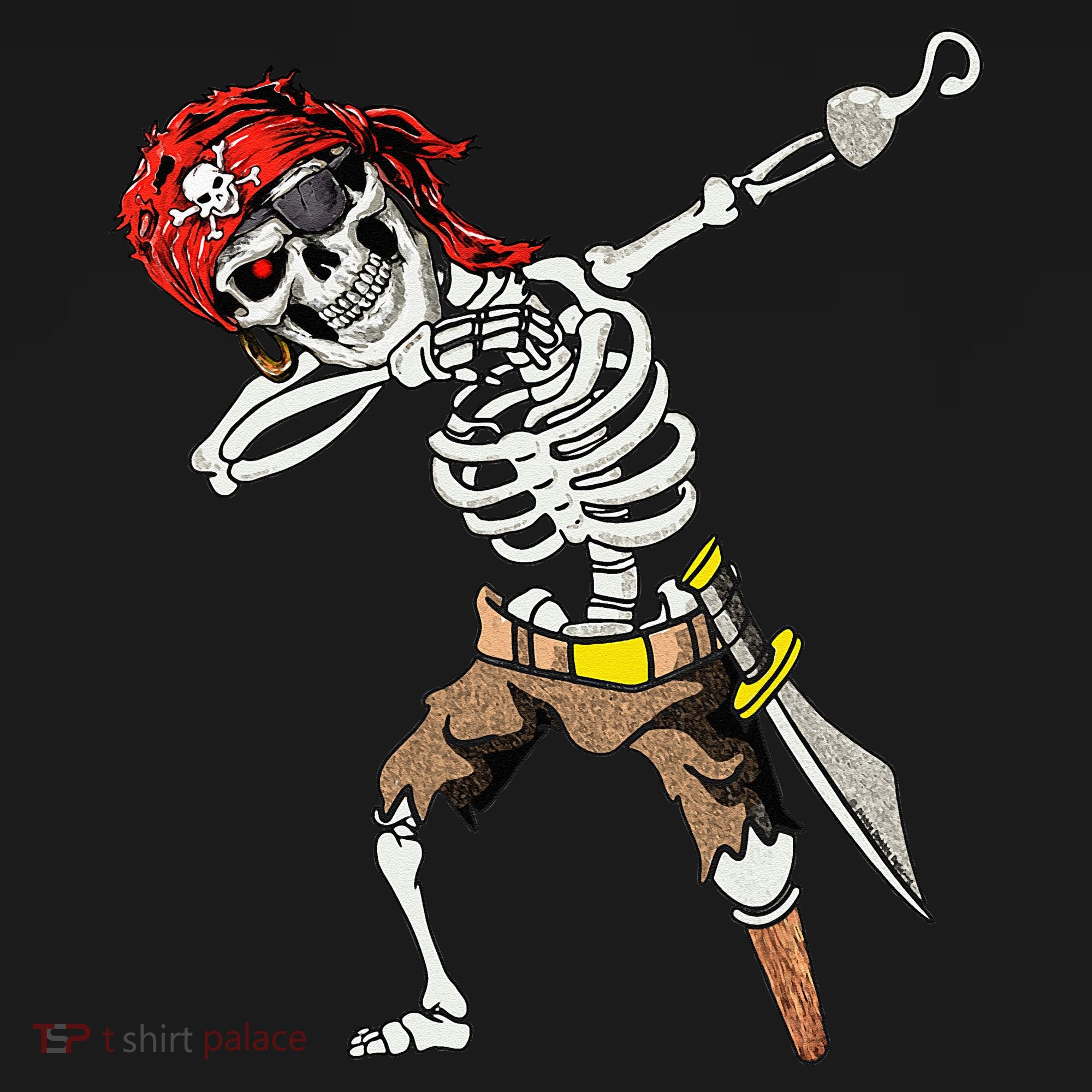 Dabbing Skeleton Pirate Halloween Kids Jolly Roger Pirate Coaster