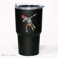 Dabbing Skeleton Pirate Halloween Kids Jolly Roger Pirate Tumbler thumb 0