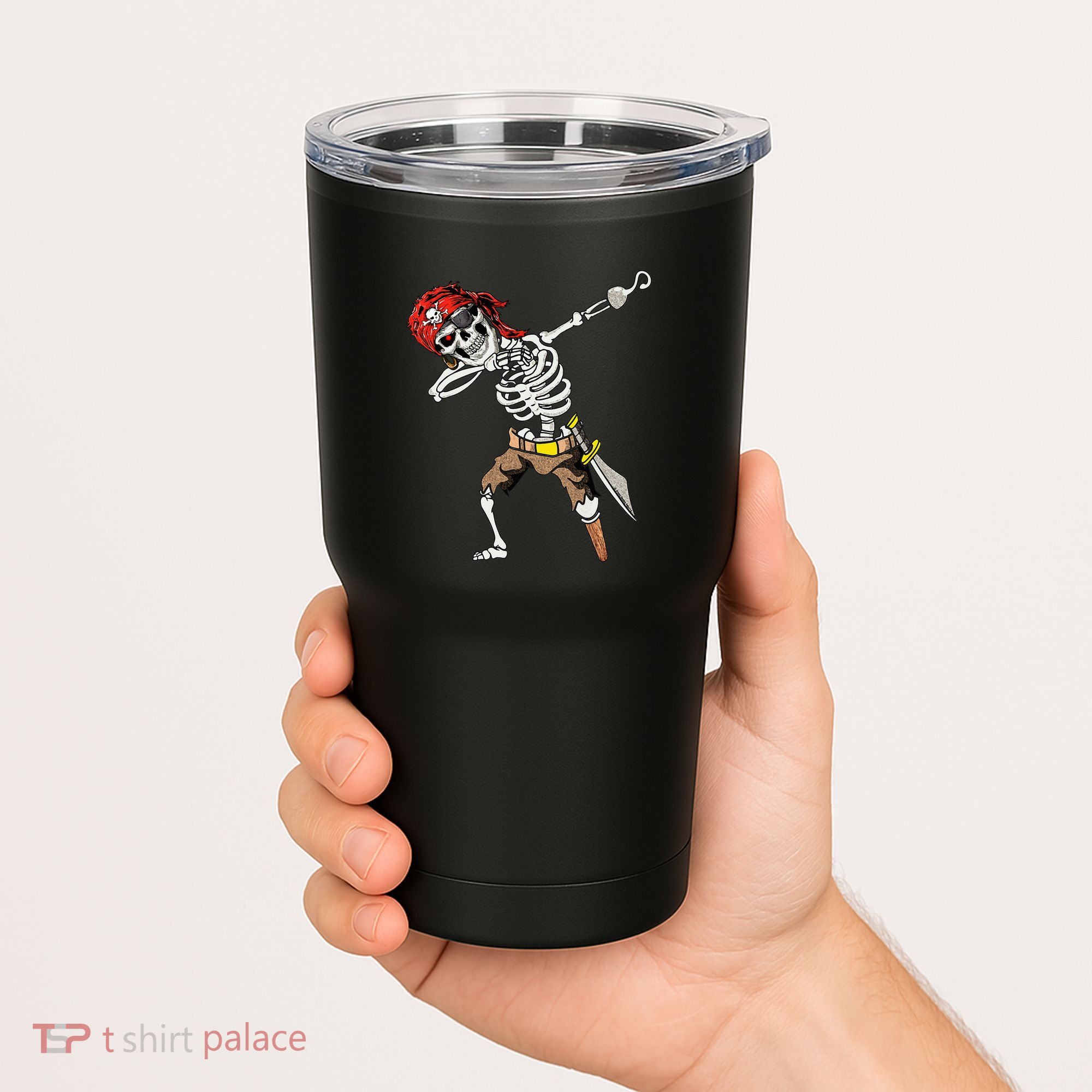 Dabbing Skeleton Pirate Halloween Kids Jolly Roger Pirate Tumbler