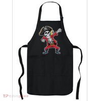 Dabbing Skeleton Pirate Halloween Jolly Roger Fun Apron thumb 0