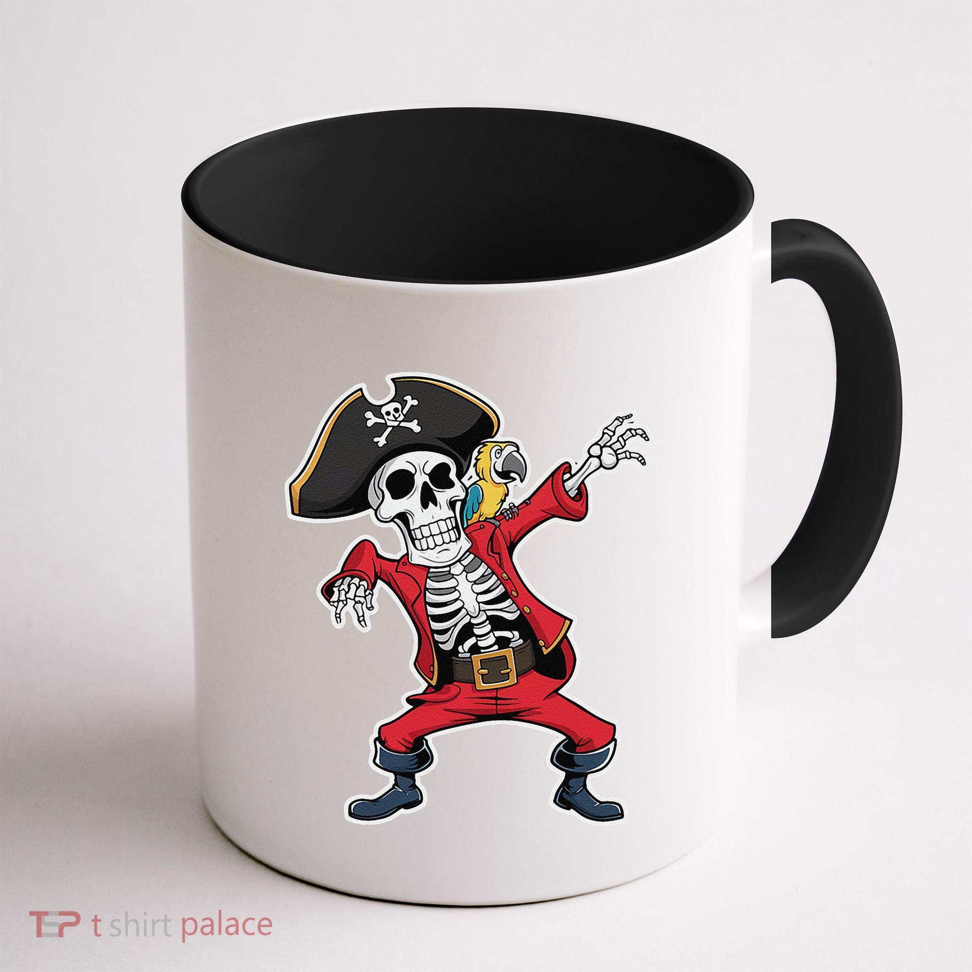 Dabbing Skeleton Pirate Halloween Jolly Roger Fun Coffee Mug