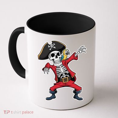 Dabbing Skeleton Pirate Halloween Jolly Roger Fun Coffee Mug