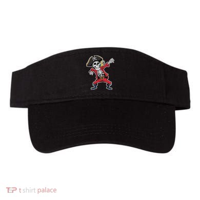 Dabbing Skeleton Pirate Halloween Jolly Roger Fun Visor