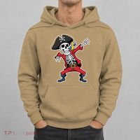 Dabbing Skeleton Pirate Halloween Jolly Roger Fun Hoodie thumb 0