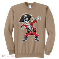 Dabbing Skeleton Pirate Halloween Jolly Roger Fun Sweatshirt thumb 0