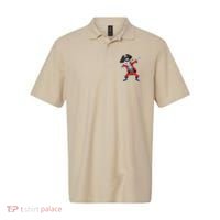 Dabbing Skeleton Pirate Halloween Jolly Roger Fun Polo thumb 0
