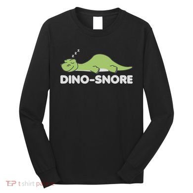 Dino Snore Pajamas Dinosaur Long Sleeve Shirt