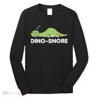 Dino Snore Pajamas Dinosaur Long Sleeve Shirt thumb 0