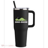 Dino Snore Pajamas Dinosaur 40oz Vacuum Insulated Stainless Steel Travel Tumbler thumb 0