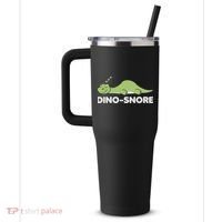 Dino Snore Pajamas Dinosaur 40oz Vacuum Insulated Stainless Steel Travel Tumbler thumb 2