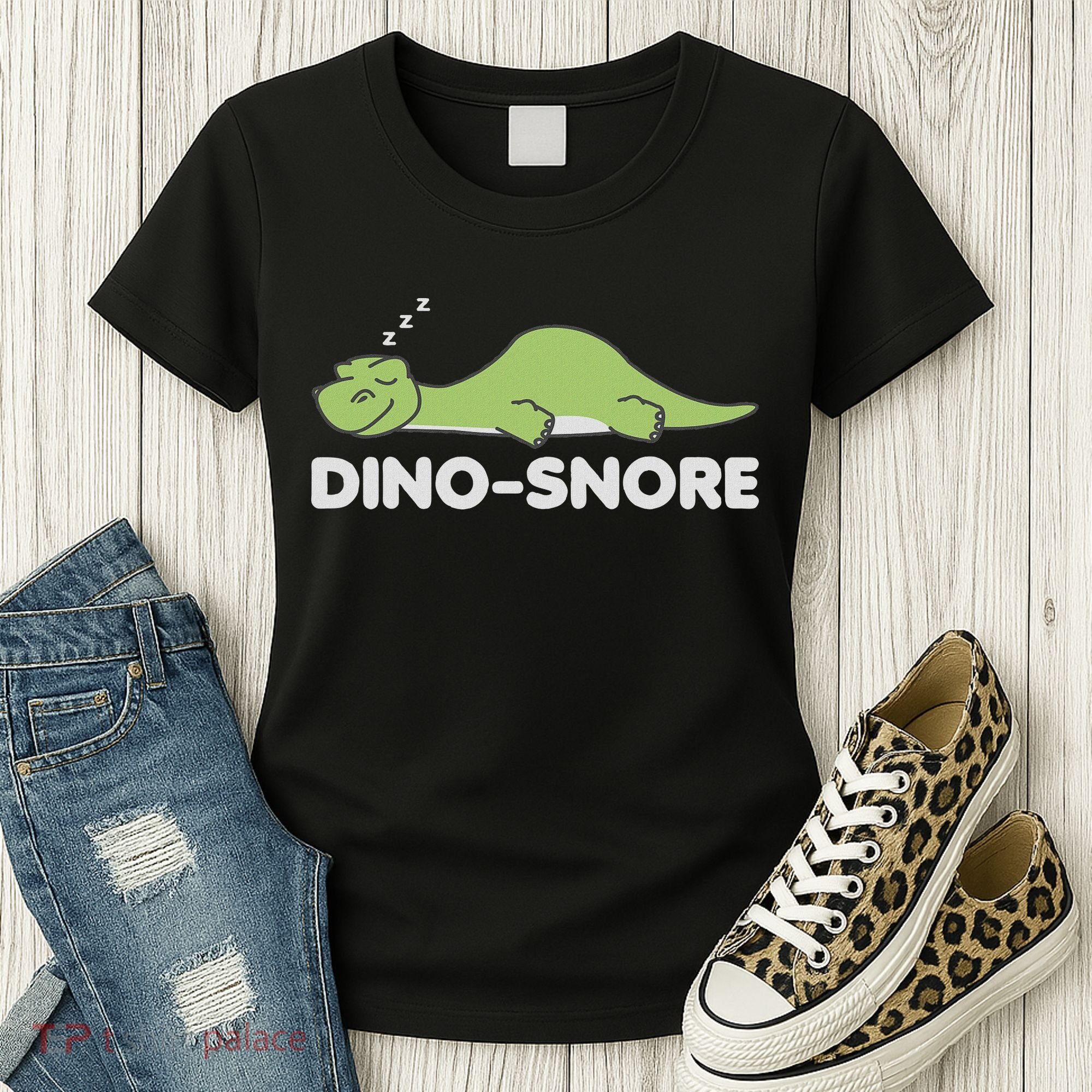 Dino Snore Pajamas Dinosaur Women's T-Shirt