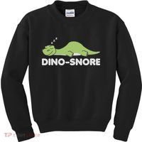 Dino Snore Pajamas Dinosaur Kids Sweatshirt thumb 0