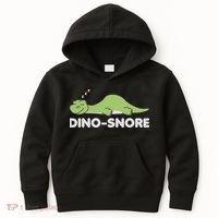 Dino Snore Pajamas Dinosaur Kids Hoodie thumb 0
