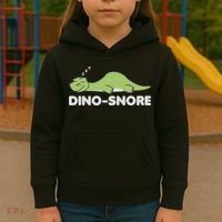 Dino Snore Pajamas Dinosaur Kids Hoodie thumb 3