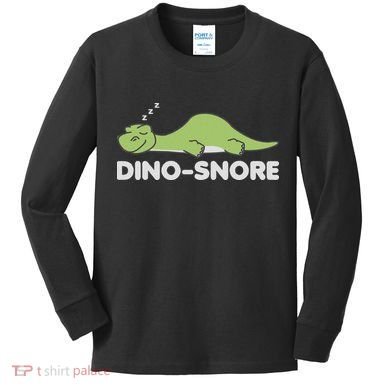 Dino Snore Pajamas Dinosaur Kids Long Sleeve Shirt