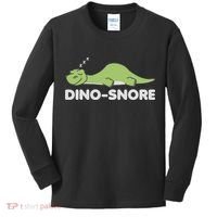 Dino Snore Pajamas Dinosaur Kids Long Sleeve Shirt thumb 0