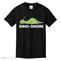 Dino Snore Pajamas Dinosaur Kids T-Shirt thumb 0