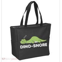 Dino Snore Pajamas Dinosaur Tote Bag thumb 2
