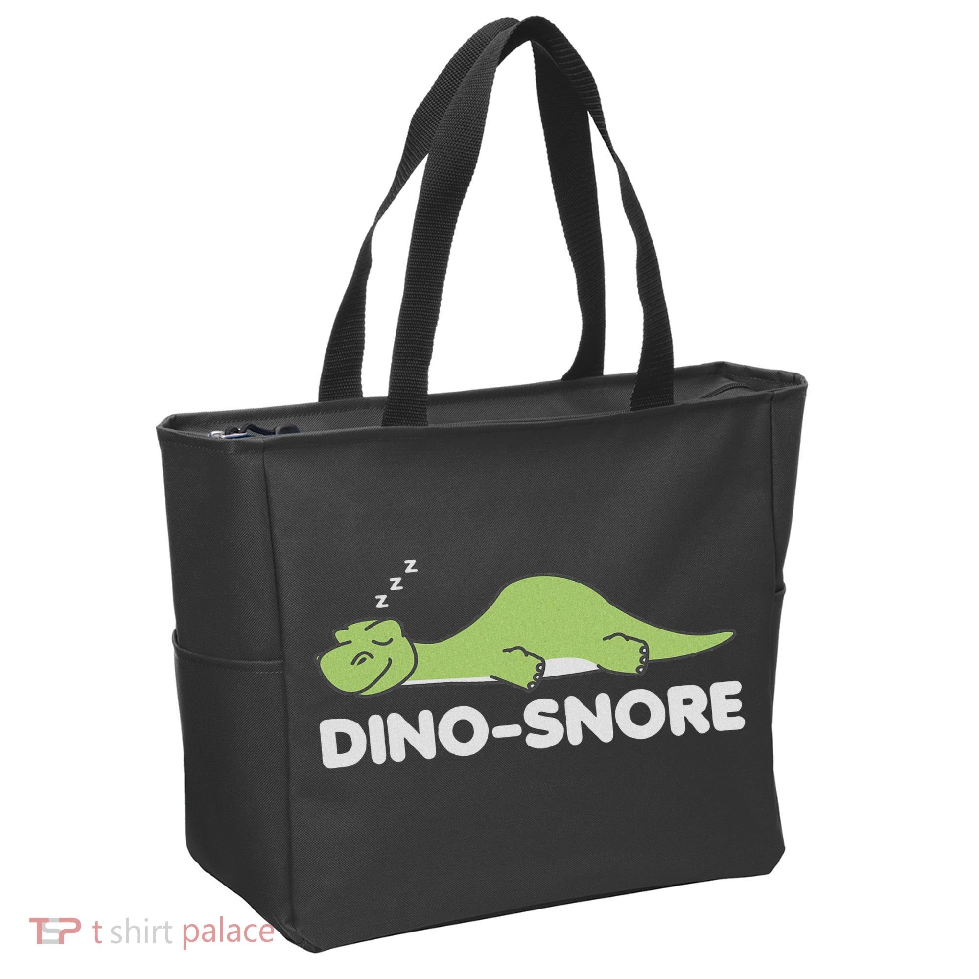 Dino Snore Pajamas Dinosaur Tote Bag