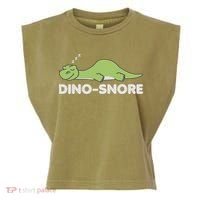 Dino Snore Pajamas Dinosaur Garment-Dyed Women's Muscle Tee thumb 0