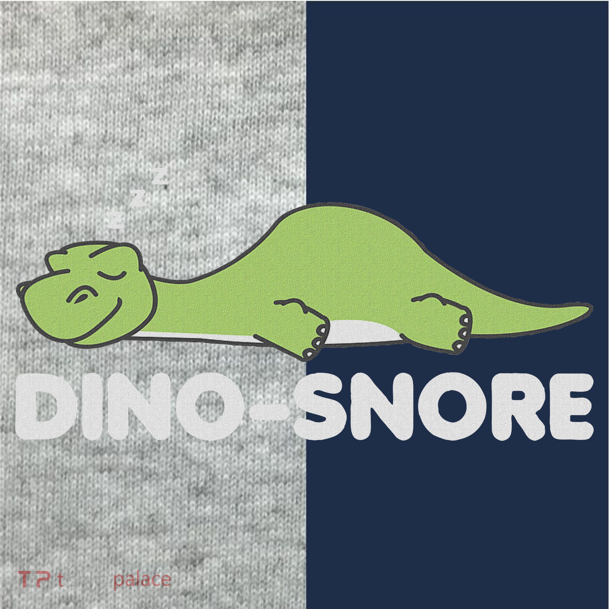 Dino Snore Pajamas Dinosaur Kids Colorblock Raglan Jersey