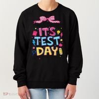 Dont Stress Pencil Coquette Bow Rock The Test Testing Day Women's Sweatshirt thumb 0