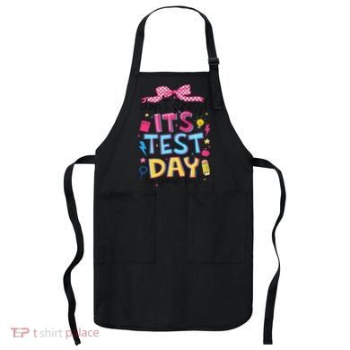 Dont Stress Pencil Coquette Bow Rock The Test Testing Day Apron