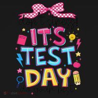 Dont Stress Pencil Coquette Bow Rock The Test Testing Day Apron thumb 3