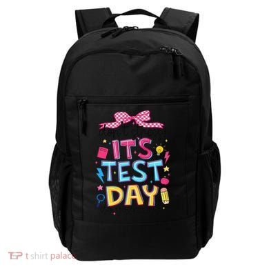 Dont Stress Pencil Coquette Bow Rock The Test Testing Day Backpack