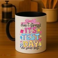 Dont Stress Pencil Coquette Bow Rock The Test Testing Day Coffee Mug thumb 4