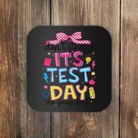 Dont Stress Pencil Coquette Bow Rock The Test Testing Day Coaster thumb 0