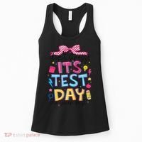 Dont Stress Pencil Coquette Bow Rock The Test Testing Day Women's Tank Top thumb 0
